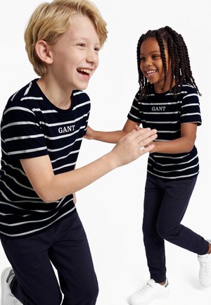 GANT, GRAPHIC STRIPE EVENING UNISEX - T-shirt imprimé - evening blue