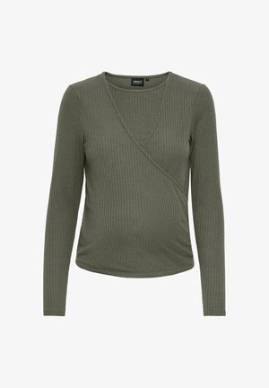 ONLY MATERNITY, TOP OLMKAILA TOP - Langærmet T-shirt - smokey olive