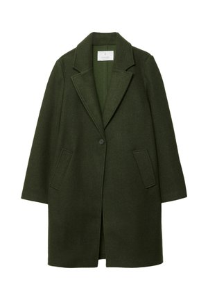 SOFT-TOUCH BUTTON-UP - Kort kappa / rock - green