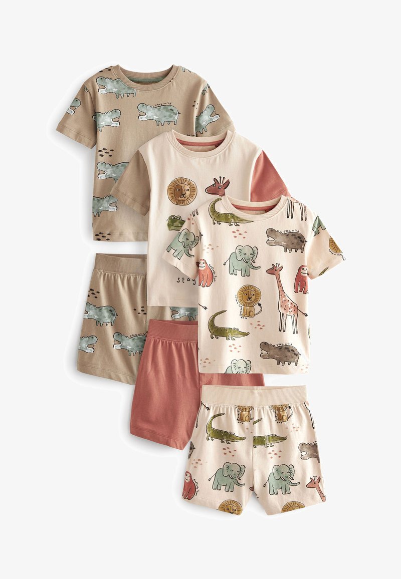 Next SHORT PYJAMAS 3 PACK - Pyjama set - neutral safari animals/beige ...
