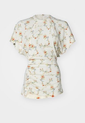 Rabanne HAUT - T-shirt imprimé - beige/red/green
