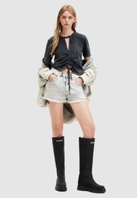 AllSaints GIGI TEE - T-shirts med print - acid washed black