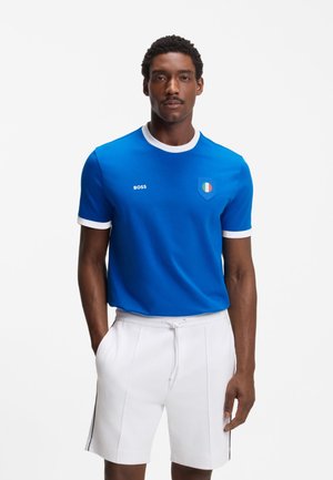 BOSS, BOSS TS_BB BC LUX TEE - Camiseta estampada - blue ten