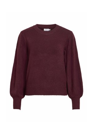 VILA, VIMALU O-NECK L/S PULLOVER/KA - Pullover - winetasting