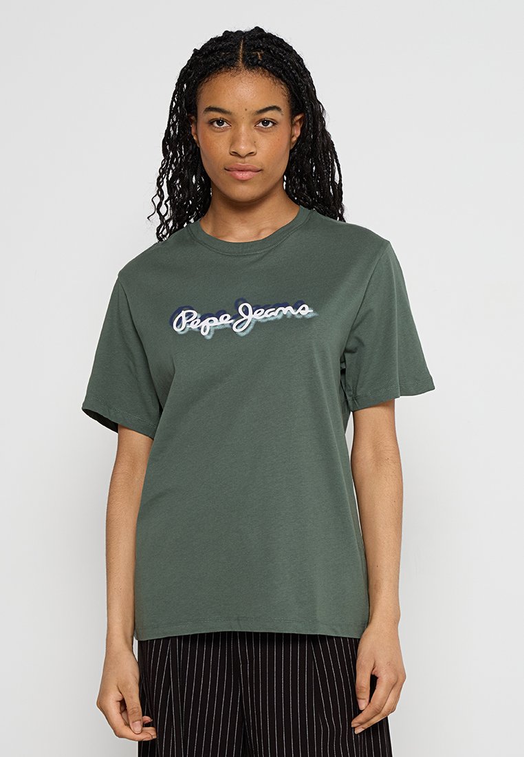 Pepe Jeans T-shirt print olijfgroen