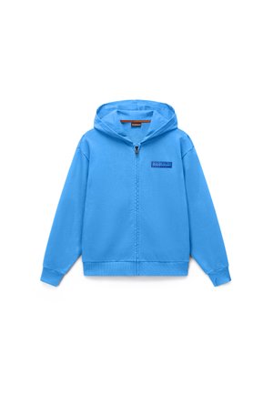 Napapijri NEW BOX LOGO UNISEX - Sweatjacke - blue jasper b a