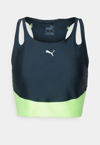 Puma RUN ULTRAFORM CROP TANK - Top - dark night/fast yellow