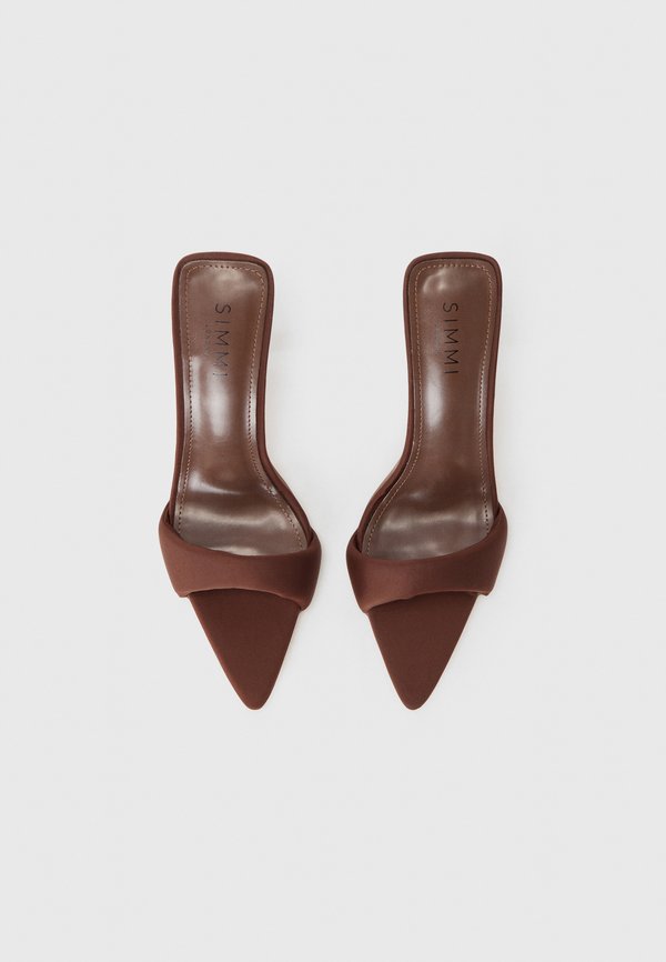 LOLLY - Heeled mules - chocolate2