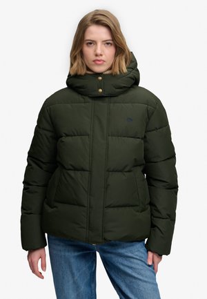 Superdry & Co, SUPERDRY PREMIUM HOODED PUFFER JACKET.. - Winter jacket - surplus goods olive green