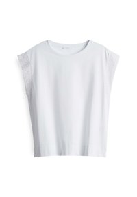 BOXY FIT CROCHET - Print T-shirt - white