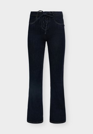 ONLY, ONLPOWER TIE LACE FLARED - Jean flare - dark blue denim