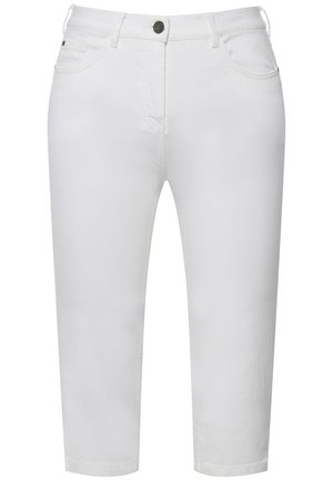 Ulla Popken, CORSAIRE SARAH 5 POCHES AVEC BAS DE JAMBE FENDU - Jeansshort - white denim