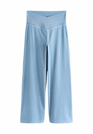 Next, Široké nohavice - bleach blue wrap waist
