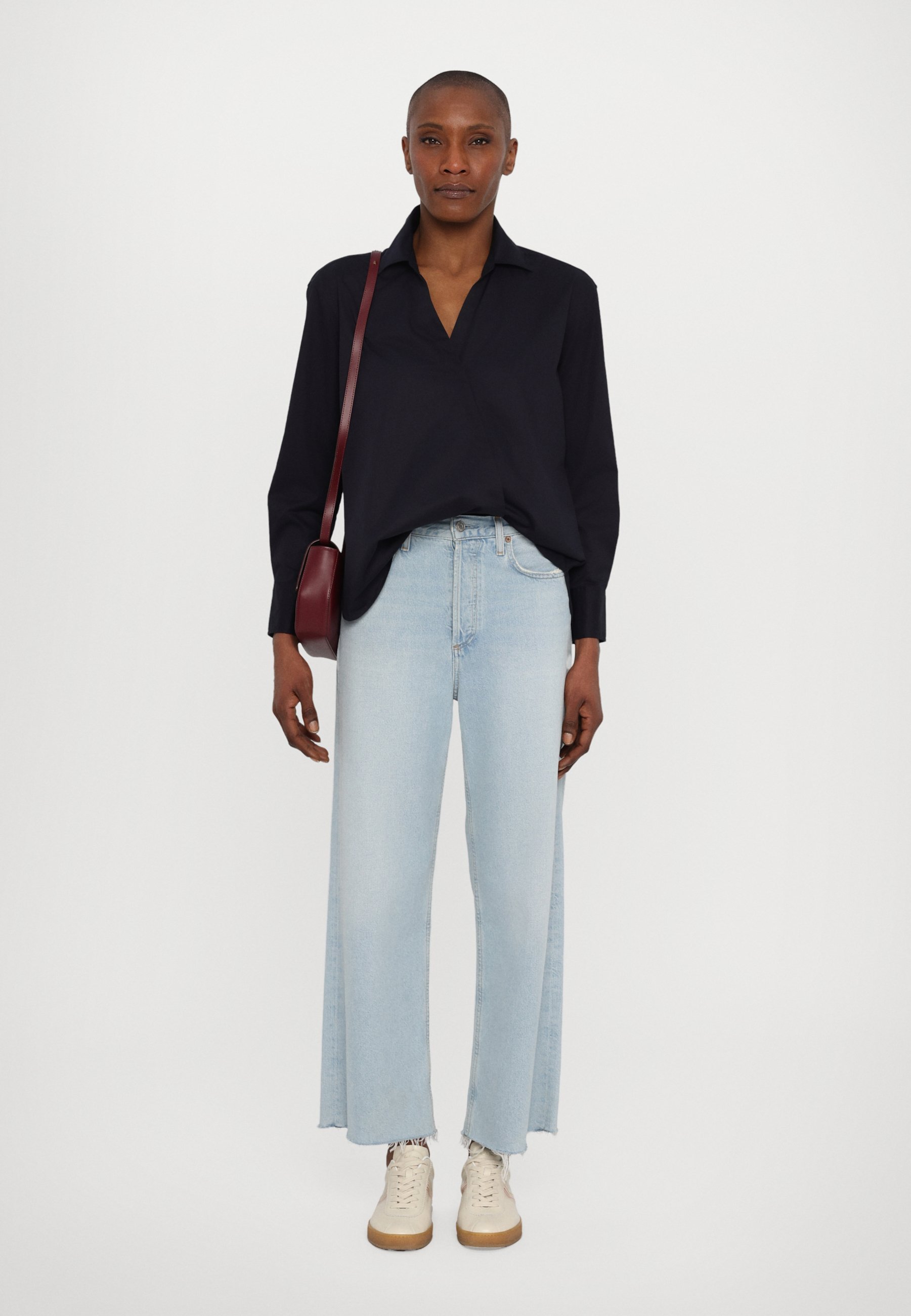 トップス L'Or Asymmetry Collar Shirt 21SS ASYMMETRIC SHIRT - Blouse - dark knight - Product Details