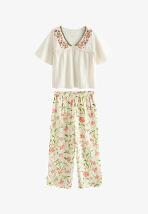 Laura Ashley, DOBBY SET - Nachtwäsche Set - ecru pink floral