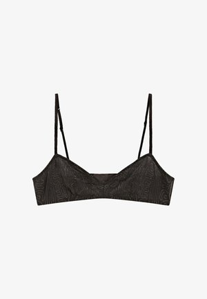 Massimo Dutti, TOP WITH EMBROIDERED DETAIL - Bustino - dark grey