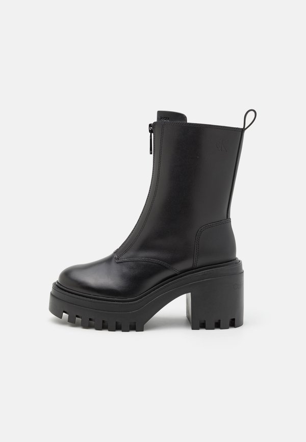 CHUNKY HEELED ZIP BOOT - Platform ankle boots