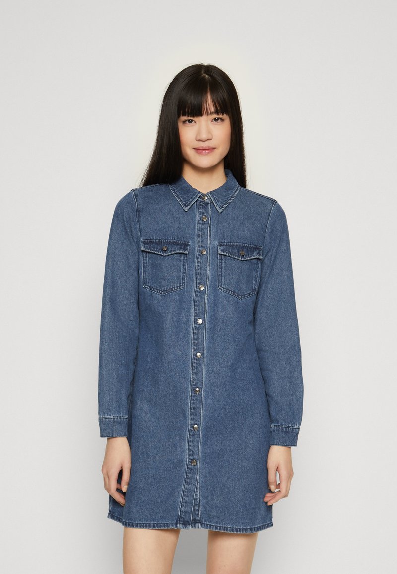 Vero Moda Vmjennie Robe Courte En Denim Mix - Élégante Et Confortable Pour Femme