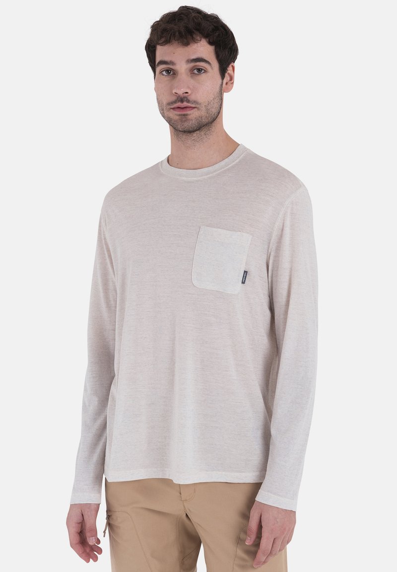 icebreaker M MER TECH LITE III LS POCKET TE - Långärmad tröja - NATURAL