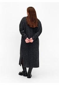 Zizzi LANGES MIT SCHLITZ - Neulemekko - dark grey melange
