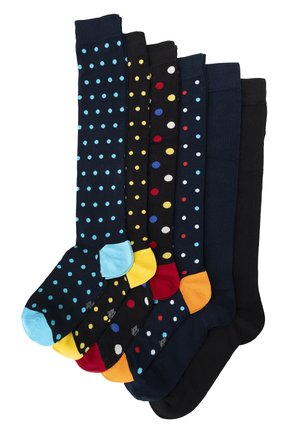 6 PACK FANCY GIFT BOX - Knee high socks - pois assortment