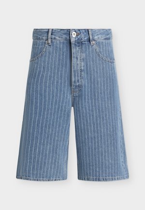 Mads Nørgaard, STRIPED DENIM HANNES SHORTS - Τζιν σορτς - light blue wash