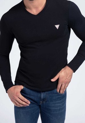 Langærmet T-shirt - black