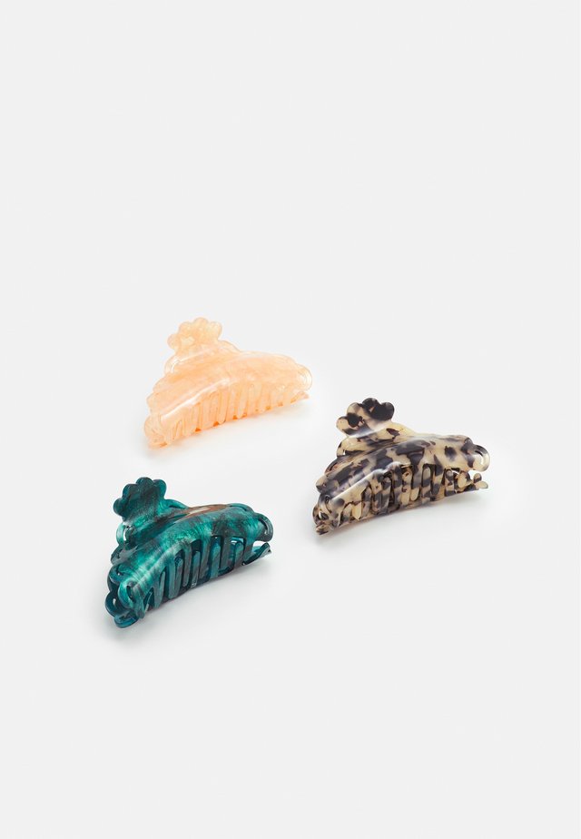 ONLHANNAH HAIR CLIP 3 PACK - Hårstyling-accessories - dusty rose/blue spruce/cognac