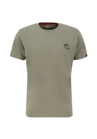 CAMO LOGO PUFF  - Potiskana majica - olive