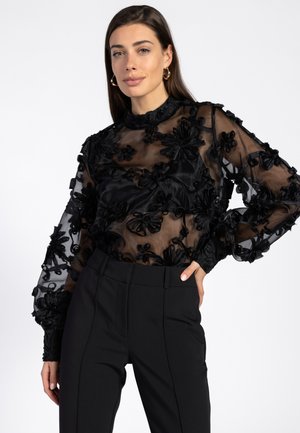 LUCIA FLOWER PES - Blouse - black