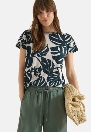 Cecil, T-SHIRT MIT U-BOOT-AUSSCHNITT UND PRINT - T-shirt imprimé - palm breeze green