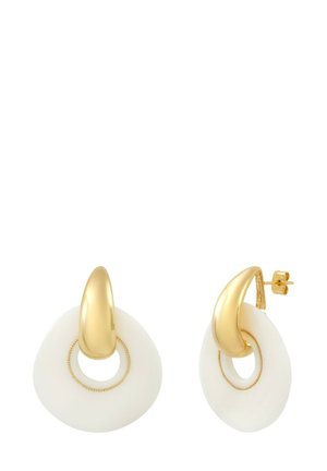 MASSERIA ROUND WITH STUD FASTENING - Pendientes - white