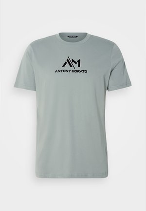 Antony Morato REGULAR FIT WITH MATT AND FLOCK LOGO  - Print T-shirt - agave green