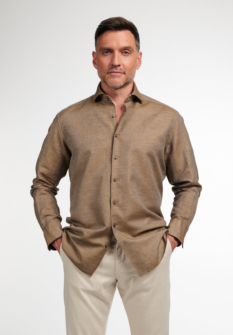 Herren Freizeithemden | Eterna LANGARM COMFORT FIT TWILL UNIFARBEN Hemd sand - ZA69466 Herren Freizeithemden | Eterna LANGARM COMFORT FIT TWILL UNIFARBEN Hemd sand - ZA69466