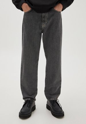 Straight leg jeans - mottled dark grey