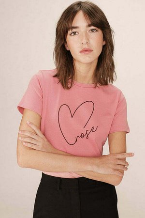 A MESSAGE SIXTE - T-shirt imprimé - blush