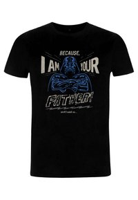 Mister Tee STAR WARS YODA POSTER - T-shirt imprimé - black/noir