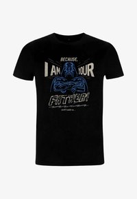 Mister Tee STAR WARS YODA POSTER - T-shirt imprimé - black/noir Mister Tee STAR WARS YODA POSTER - T-shirt imprimé - black/noir