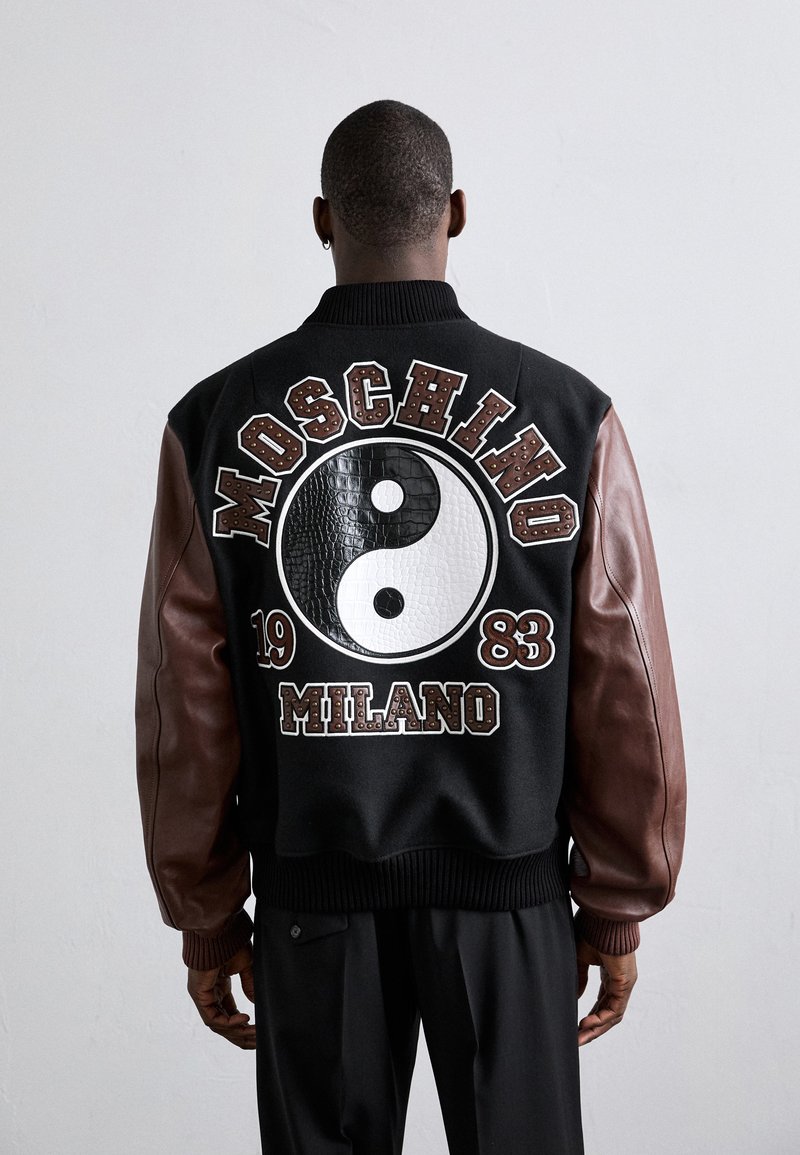 MOSCHINO ICONIC ARCHIVE - Bomber Jacket - black - Zalando.co.uk