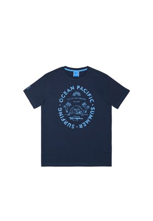 Ocean Pacific, OCEAN PACIFIC HERREN T-SHIRT NORMALE PASSFORM TATHRA - Trükipildiga T-särk - navy blue