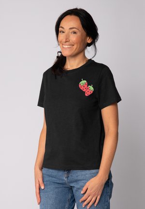 watapparel STRAWBERRY - T-shirt print - black