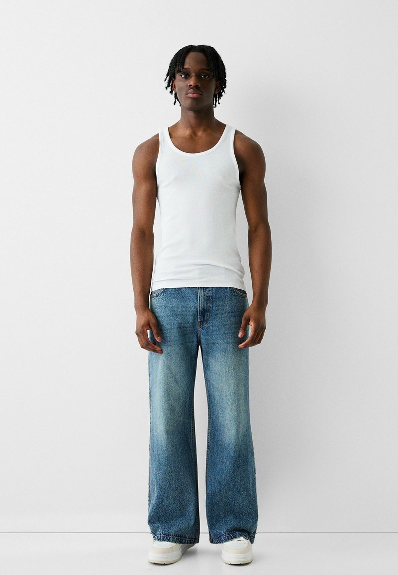 Bershka Relaxed fit jeans blauwgrijs