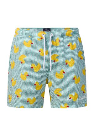 Blount & Pool, HAWAII BEACH SHORTS - Μαγιό σορτς - sage green yellow duck