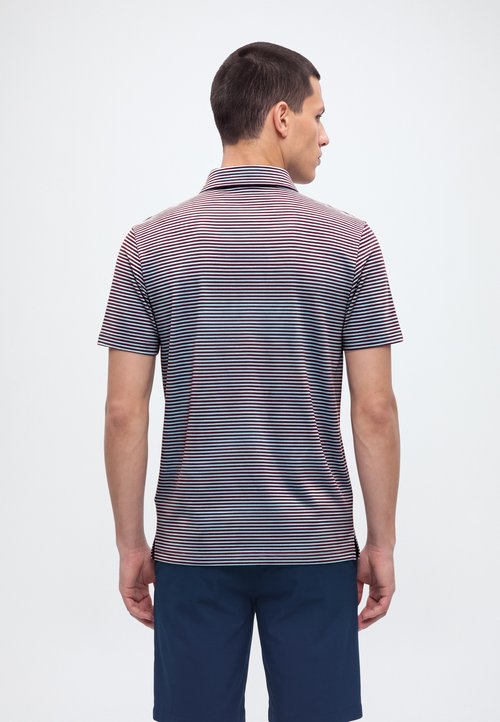 adidas ORIGINALS STRIPE - Polo shirt - clear sky/maroon — photo 3