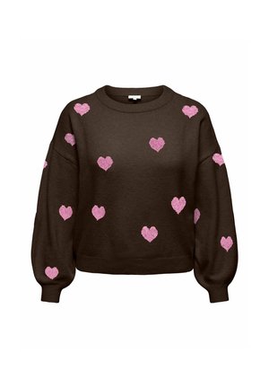ONLY Carmakoma, KNITTED PULLOVER CARRICA KNITTED PULLOVER - Jersey de punto - coffee bean