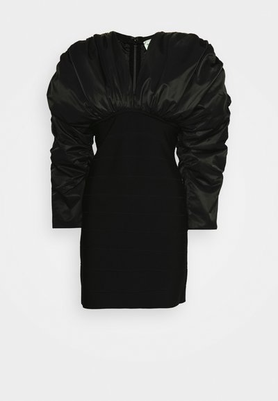 Hervé Léger RUCHED MINI DRESS - Vestito elegante - black