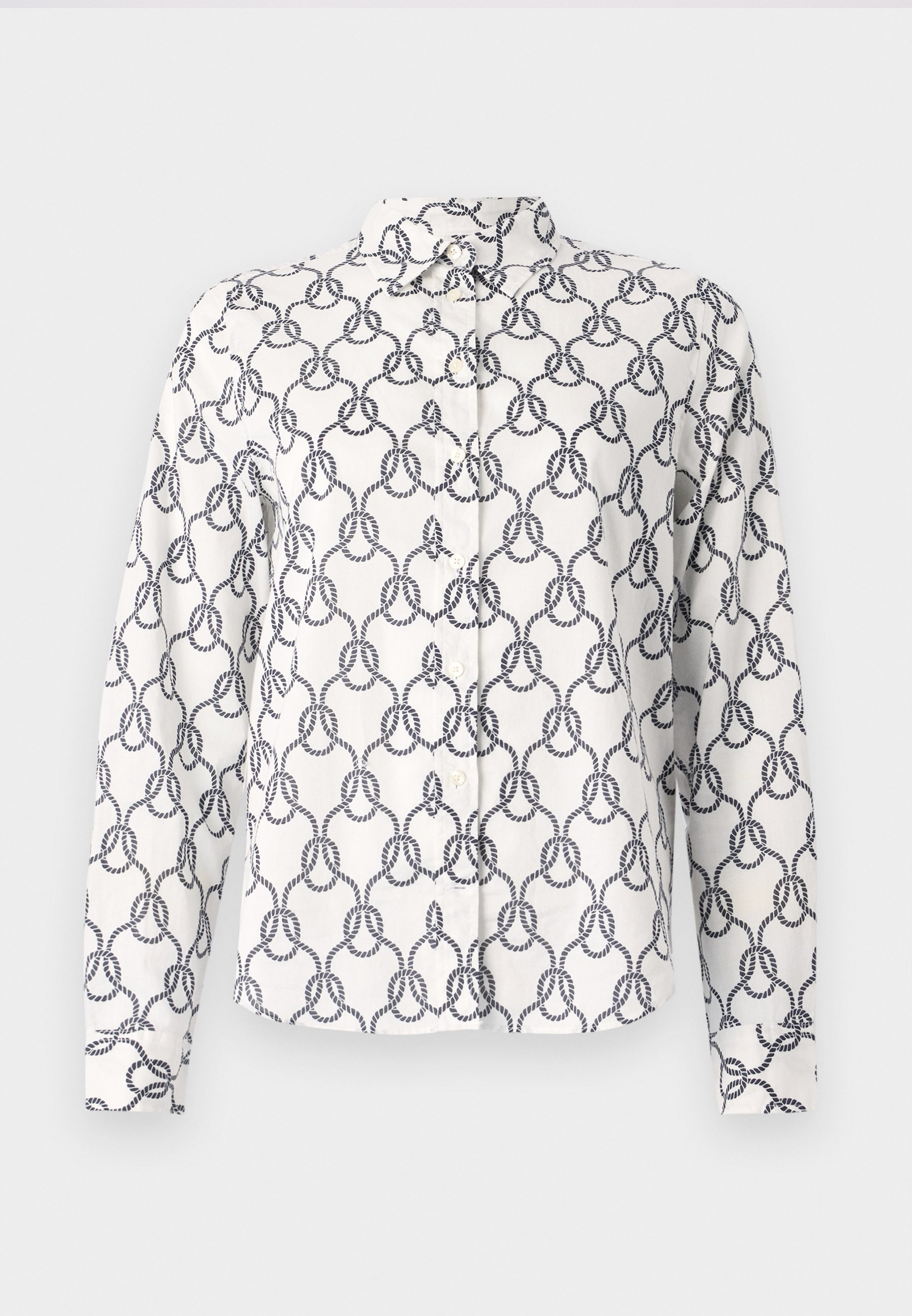 売れ筋商品|||ガント シャツ レディース トップス ROPE PRINT VOILE SHIRT - Button-down blouse - cream GANT ROPE PRINT VOILE SHIRT - Button-down blouse - cream/off