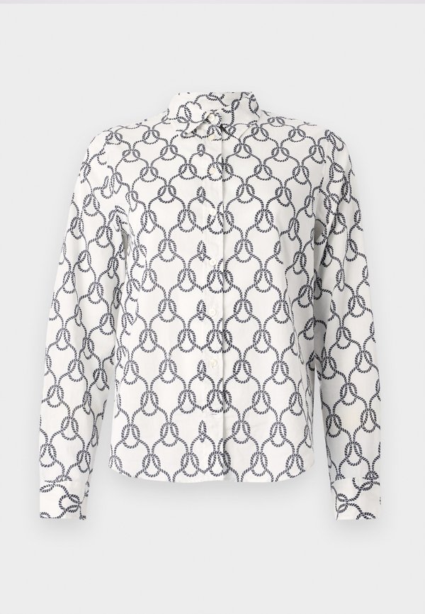 ROPE PRINT VOILE SHIRT - Button-down blouse - cream3