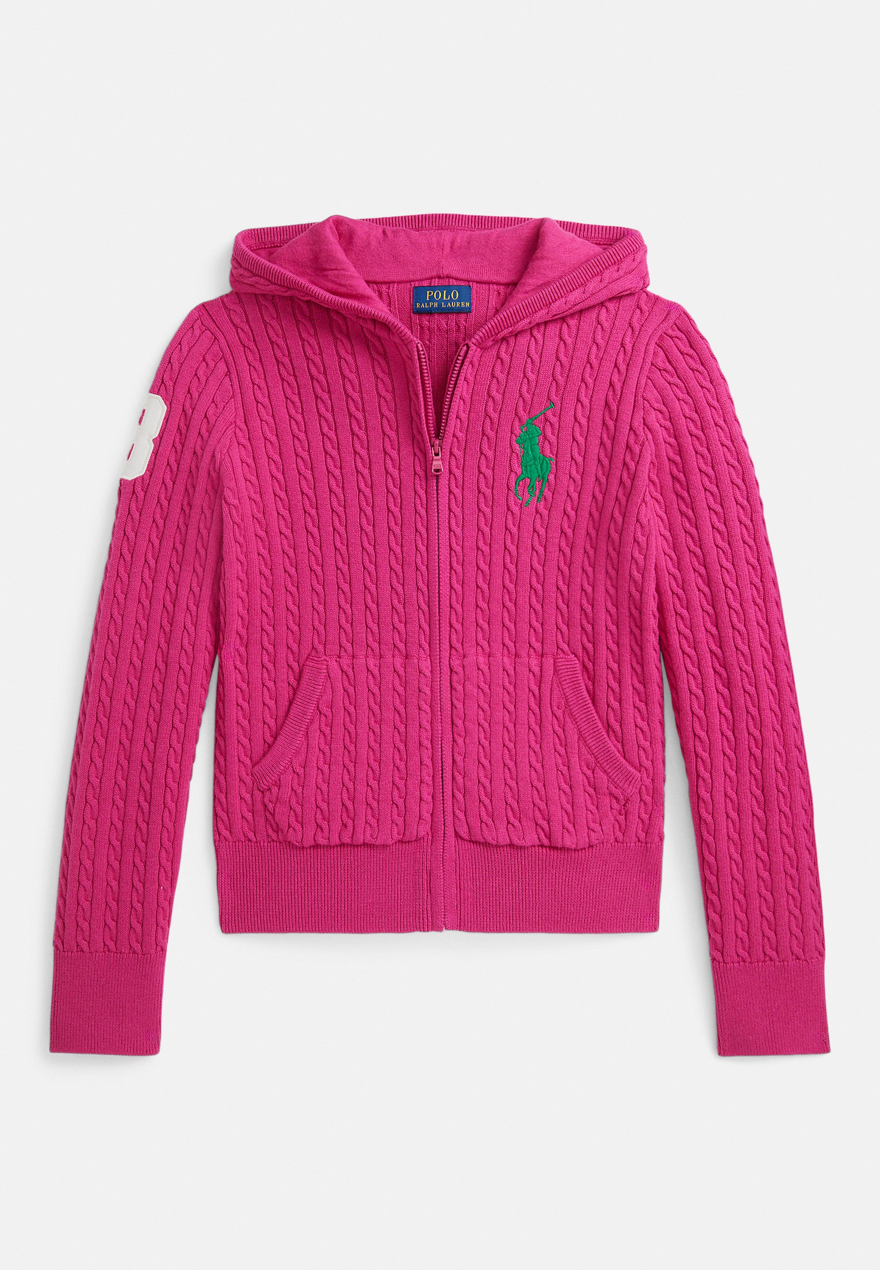 Polo Ralph Lauren BIG PONY MINI-CABLE FULL-ZIP HOODIE 7-14Y 