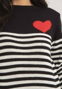 Dona x Lisa COL ROND RAYURES KAROLE - Pullover - noir